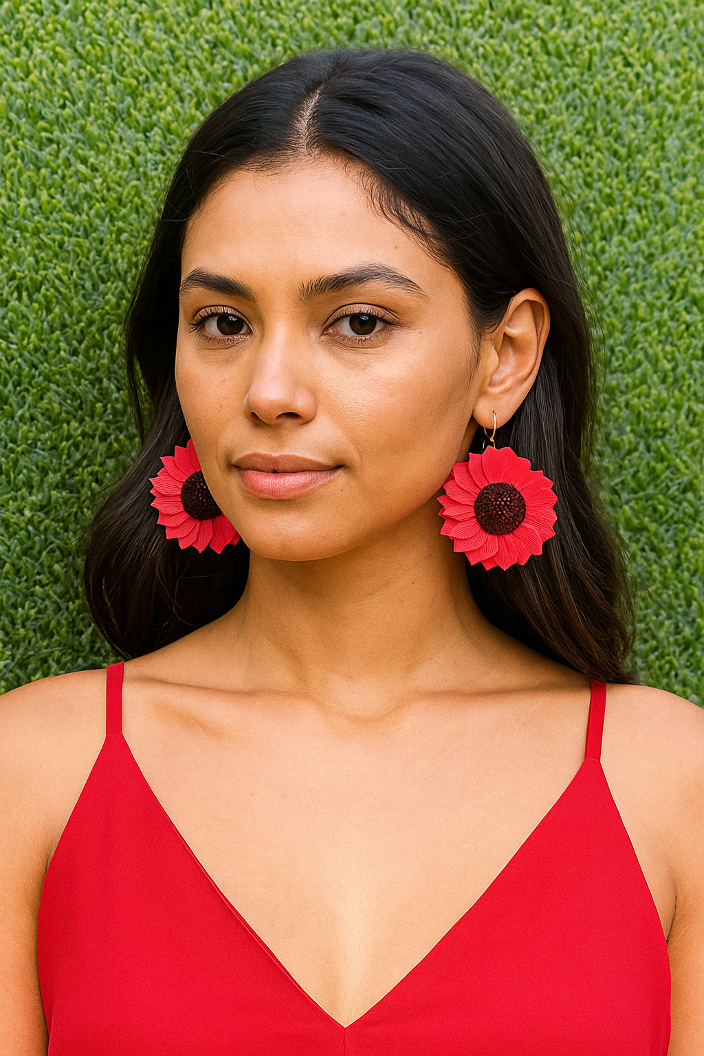 Aretes girasoles rosas / Pink sunflower earrings