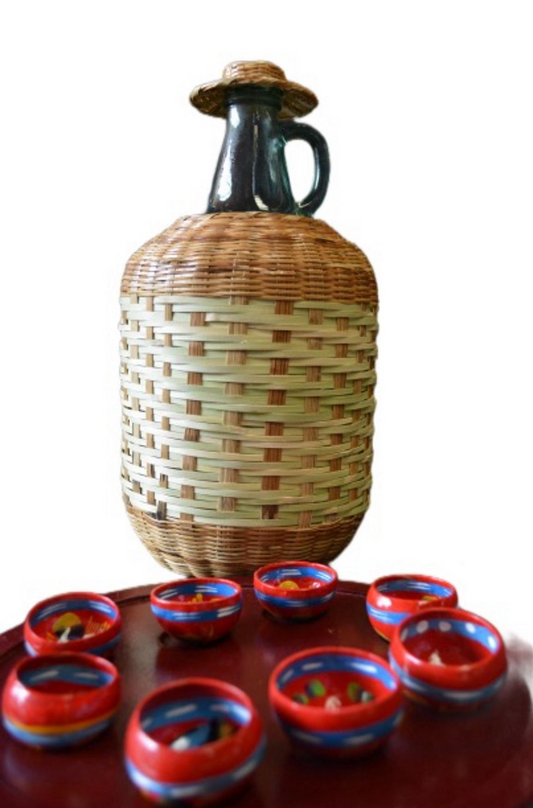 Botella de Carrizo para mezcal o tequila / Reed bottle for mezcal or tequila