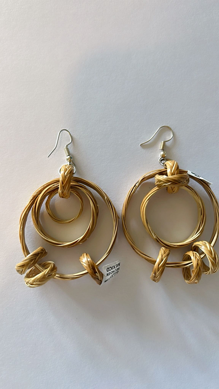 Aretes de Carrizo aros / Carrizo hoop earrings