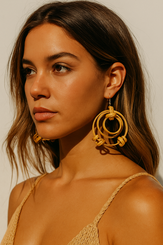 Aretes de Carrizo aros / Carrizo hoop earrings